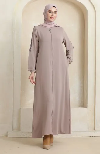 Seitliches Steinmuster Abaya 0464-08 Nerz 0464-08