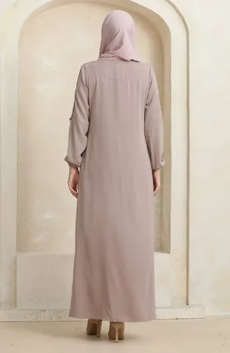 Seitliches Steinmuster Abaya 0464-08 Nerz 0464-08