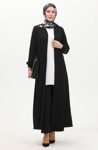 Crepe Fabric Two Piece Suit 1015-06 Black 1015-06