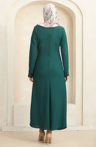 Crepe Fabric Side Tie Dress 1017-02 Emerald Green 1017-02
