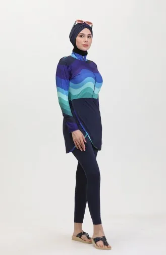 Hijab-Badeanzug 23690-02 Marineblau 23690-02