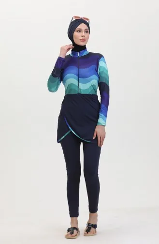 Hijab-Badeanzug 23690-02 Marineblau 23690-02