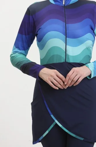 Hijab-Badeanzug 23690-02 Marineblau 23690-02