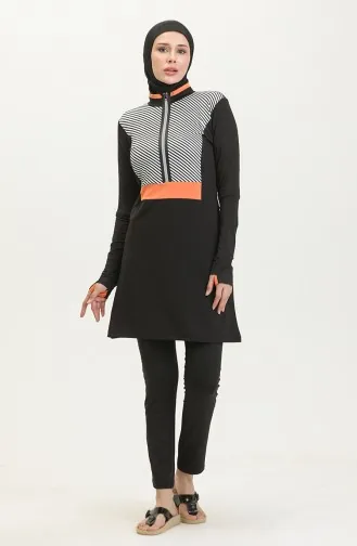 ملابس السباحة للمحجبات  24619-01 أسود 24619-01