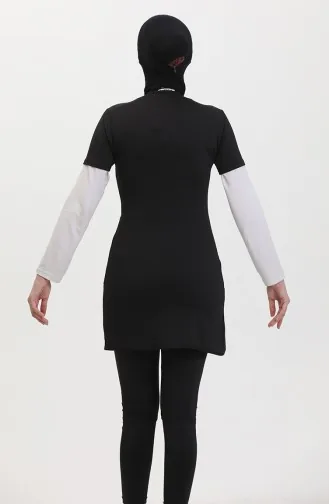 Maillot De Bain Hijab 24701-01 Noir 24701-01