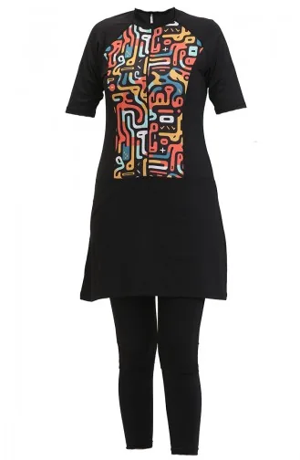 Hijab-badpak 24709-01 Zwart 24709-01