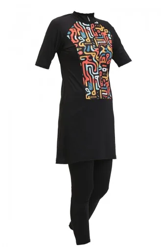 Hijab-badpak 24709-01 Zwart 24709-01