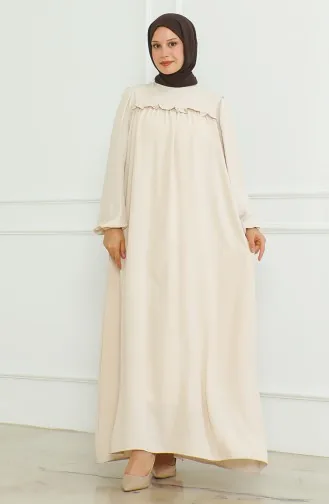 فستان سادة آيروبين 0465-01 بيج 0465-01