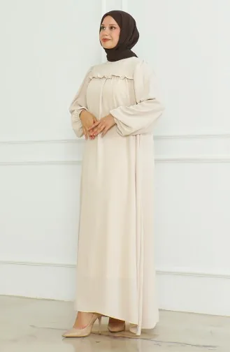 فستان سادة آيروبين 0465-01 بيج 0465-01