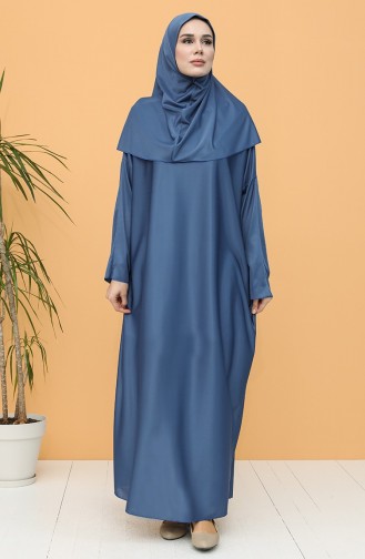 Namaz Elbisesi 4538A-05 İndigo