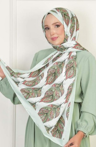 Gloria Zachte Katoenen Sjaal Met Patroon Mint Gloriasoft 029 029
