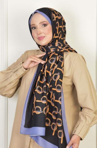 Monogram Soft Cotton Patterned Shawl Purple Monogramsoft 097 097