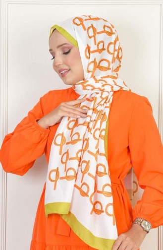 Monogram Soft Cotton Patterned Shawl Golden Yellow Monogramsoft 257 257