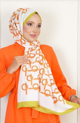 Monogram Soft Cotton Patterned Shawl Golden Yellow Monogramsoft 257 257