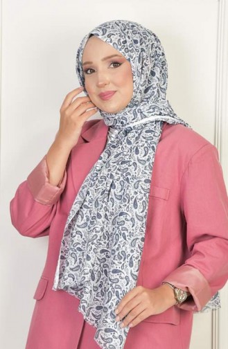 Cotton Patterned Shawl Smoke Cotton00 022 00_022