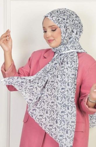 Cotton Patterned Shawl Smoke Cotton00 022 00_022