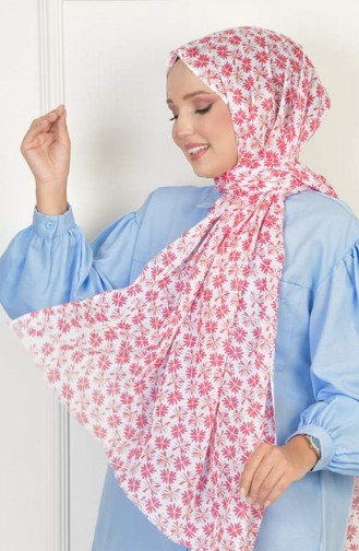 Cotton Patterned Shawl Pink Cotton00 0242 00_0242