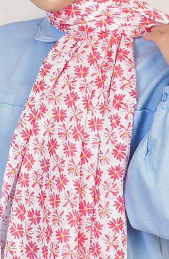 Cotton Patterned Shawl Pink Cotton00 0242 00_0242