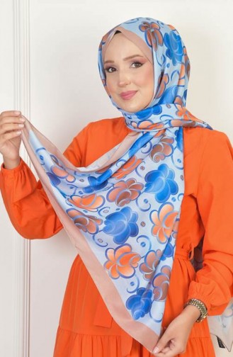 Rose Soft Pamuksu Desenli Şal Vizon Rosesoft00 007
