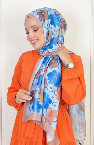 Rose Soft Pamuksu Desenli Şal Vizon Rosesoft00 007