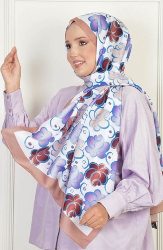 Rose Soft Pamuksu Desenli Şal Kahve Rosesoft00 009