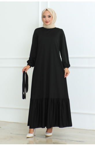 Kuzey Robe Mira Avec Ceinture 207-01 Noir 207-01