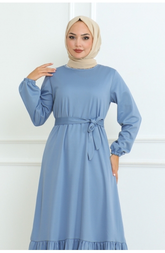North Mira Belted Dress 207-02 Baby Blue 207-02
