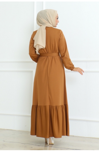 North Mira Belted Dress 207-04 Camel 207-04
