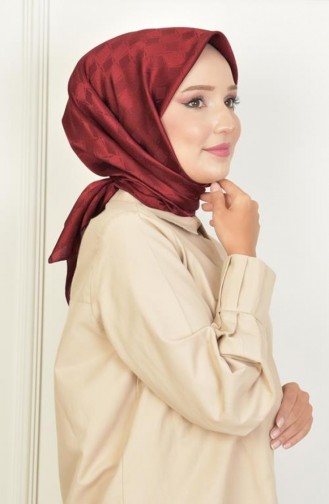 Sjaal Met Platina Ruitpatroon Claret Red Platındama00 003 00_003