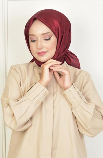 Sjaal Met Platina Ruitpatroon Claret Red Platındama00 003 00_003