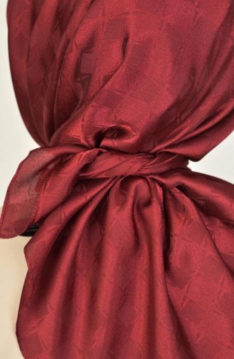 Sjaal Met Platina Ruitpatroon Claret Red Platındama00 003 00_003