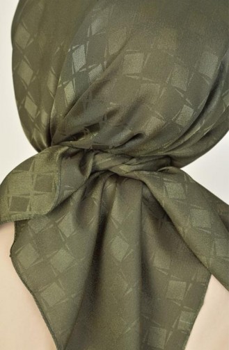 Platinum Checkerboard Pattern Scarf Khaki Platinum00 004 00_004
