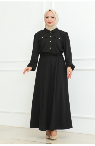 Ensemble Hijab Avec Jupe 2091-01 Noir 2091-01