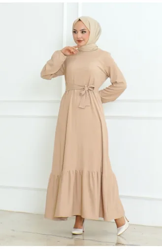 Robe Portefeuille En Coton 0096-03 Vison 0096-03
