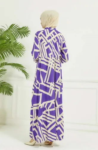Geometric Pattern Dress 4106-02 Lilac 4106-02