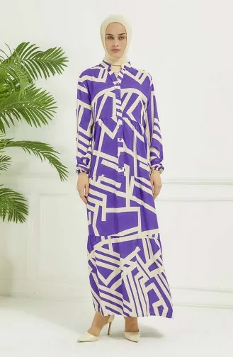 Geometric Pattern Dress 4106-02 Lilac 4106-02