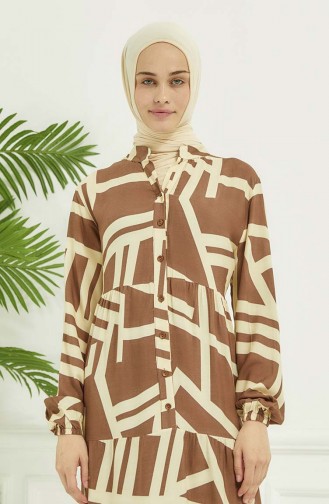 Robe A Motifs Géométriques 4106-05 Vison 4106-05