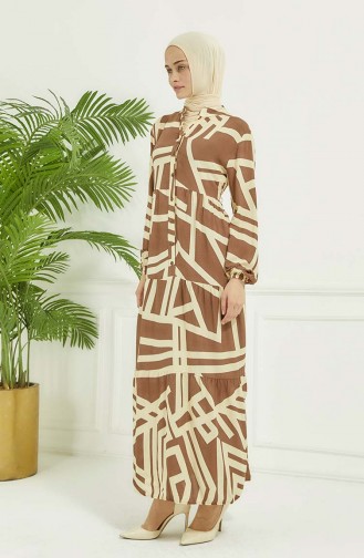 Robe A Motifs Géométriques 4106-05 Vison 4106-05