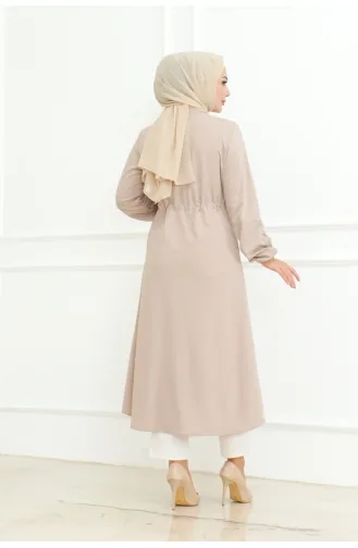 Hijab-Mantel Mit Schnürung 2092-02 Nerz 2092-02
