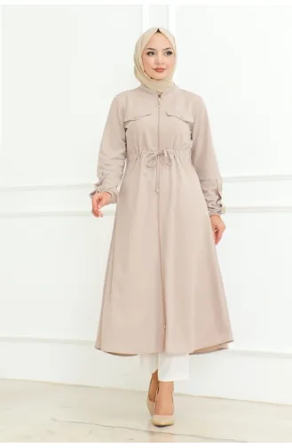 Hijab-Mantel Mit Schnürung 2092-02 Nerz 2092-02