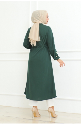 Hijab-Mantel Zum Schnüren 2092-03 Smaragdgrün 2092-03