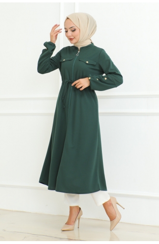 Hijab-Mantel Zum Schnüren 2092-03 Smaragdgrün 2092-03