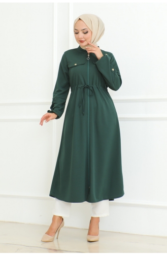 Hijab-Mantel Zum Schnüren 2092-03 Smaragdgrün 2092-03