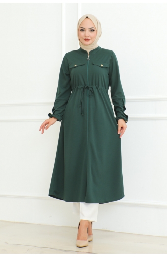 Hijab-Mantel Zum Schnüren 2092-03 Smaragdgrün 2092-03
