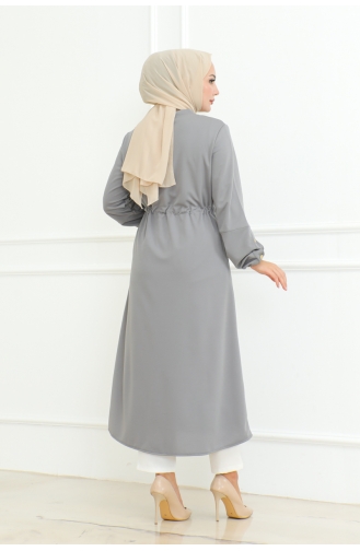 Hijab-Mantel Mit Schnürung 2092-05 Grau 2092-05
