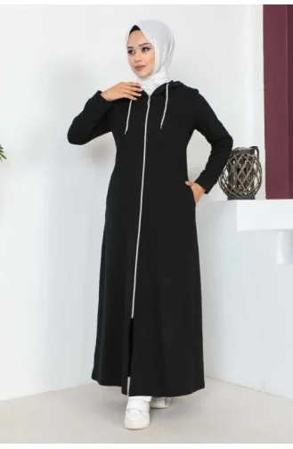Hijab Abaya Met Capuchon 2063-01 Zwart 2063-01