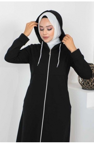 Hijab Abaya Met Capuchon 2063-01 Zwart 2063-01