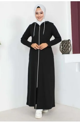 Hijab Abaya Met Capuchon 2063-01 Zwart 2063-01