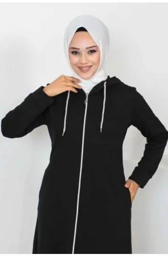 Hijab Abaya Met Capuchon 2063-01 Zwart 2063-01