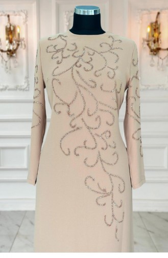 Amine Hüma Cansu Hijab Abendkleid Nerz 3311